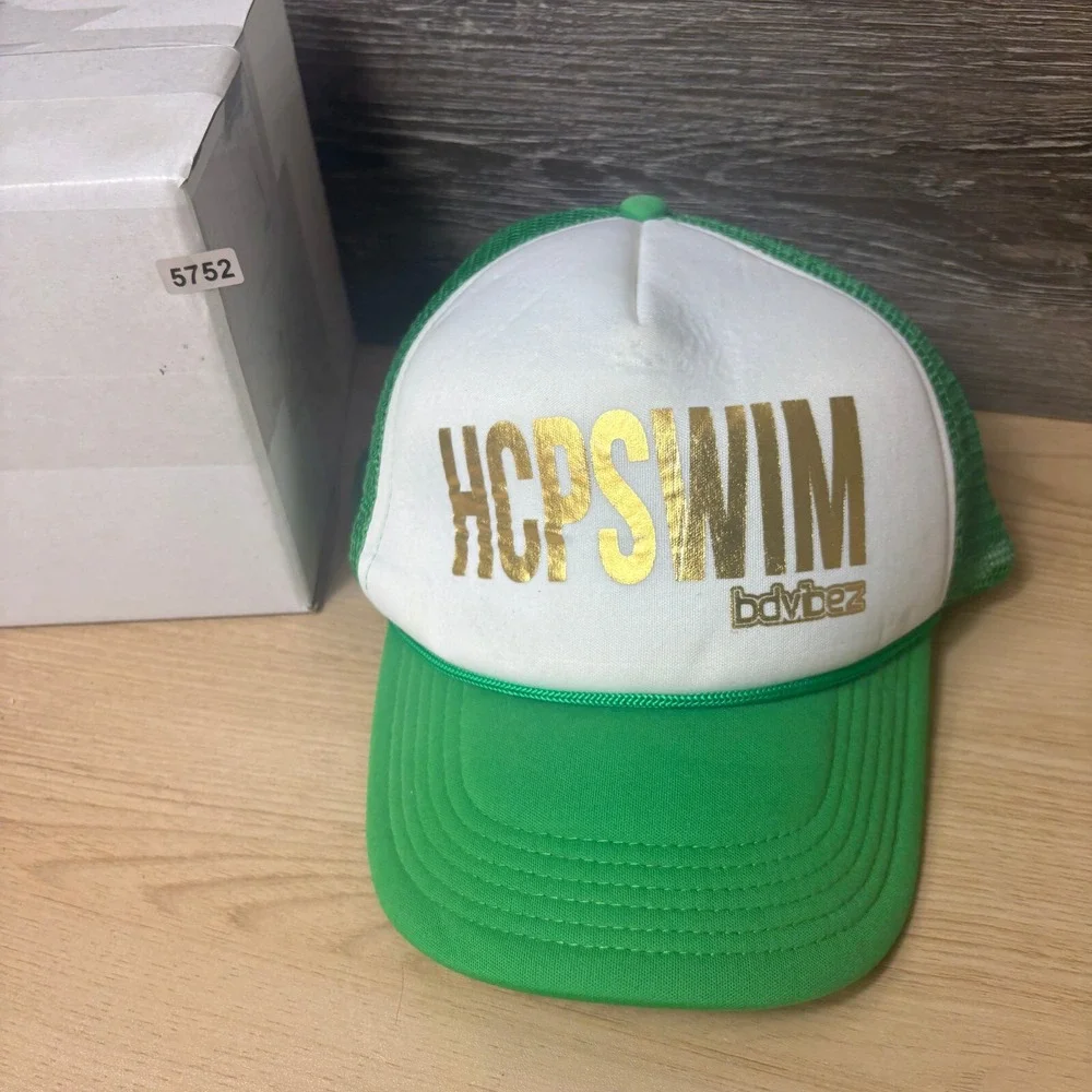BDVibez Hat Cap‎ Snap Back Womens Green Gold Trucker Adjustable